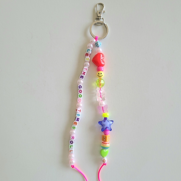 Colorful Beaded Keychain Bag Charm - Picture 1 of 7